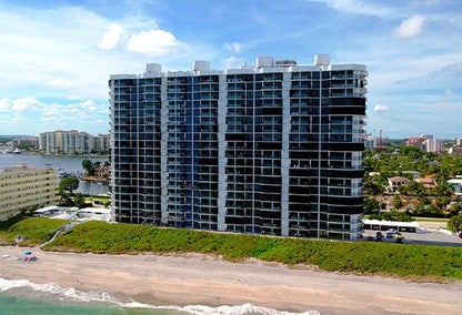 Drone image of Marbella Condominium in Boca Raton, Florida