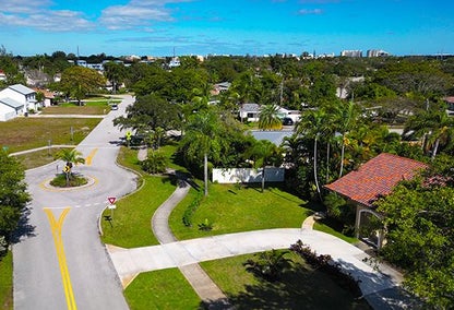 Drone image of University community Boca Raton, Florida