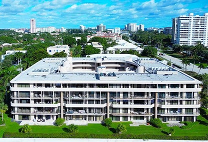 drone image of Mayfair condominium in Boca Raton,