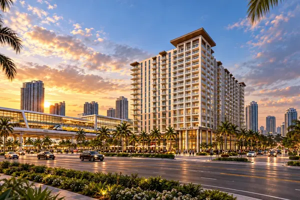 Another 334 Apartments Rise Next to a Brightline Station