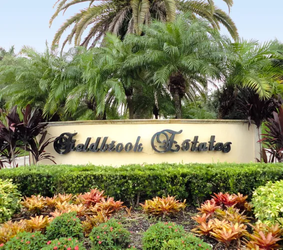 Fieldbrook Estates Entrance on a sunny day