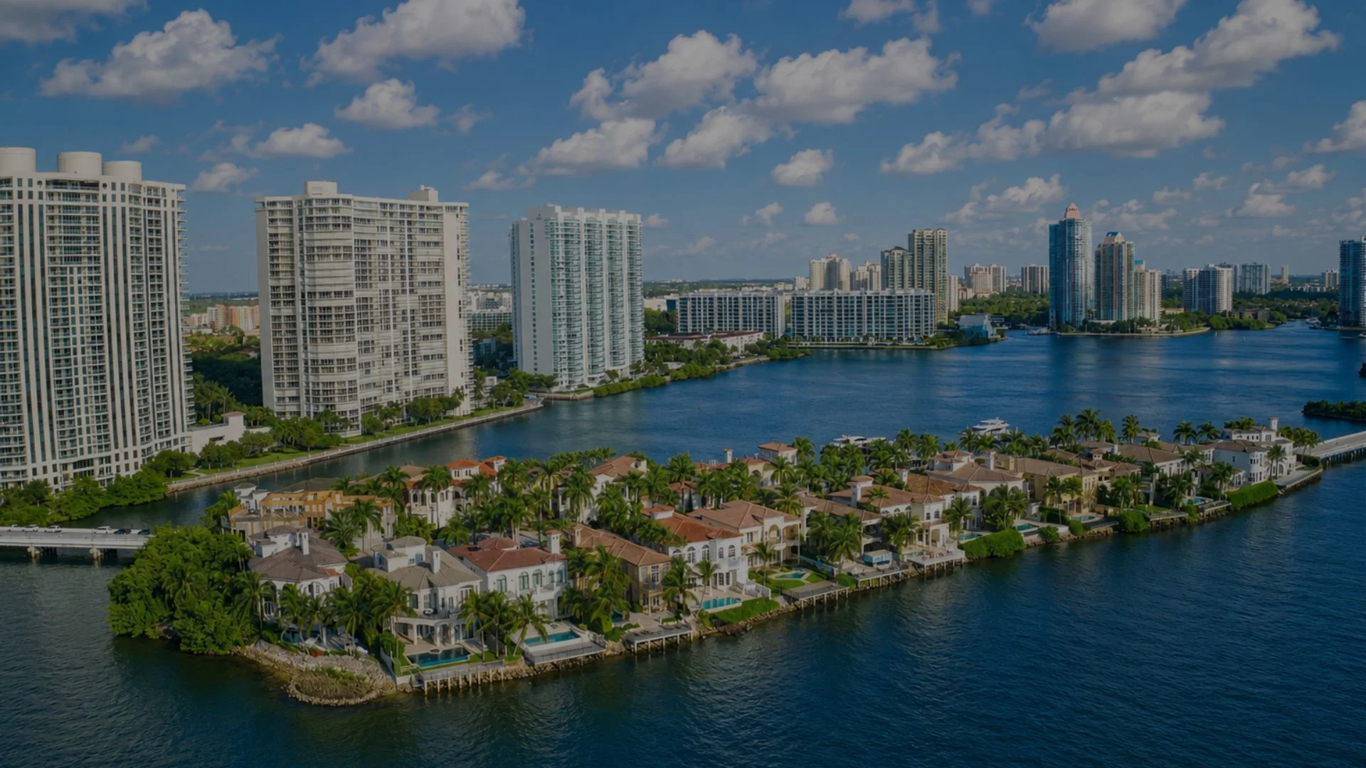Aventura's William's Island Aerial. Luxury Real Estate in Aventura