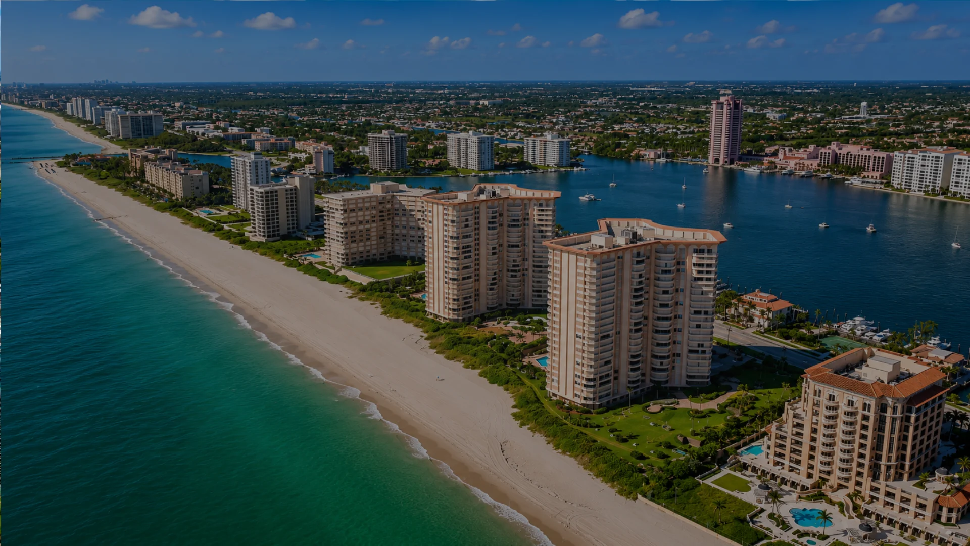 Boca Raton aerial image of a gated community.