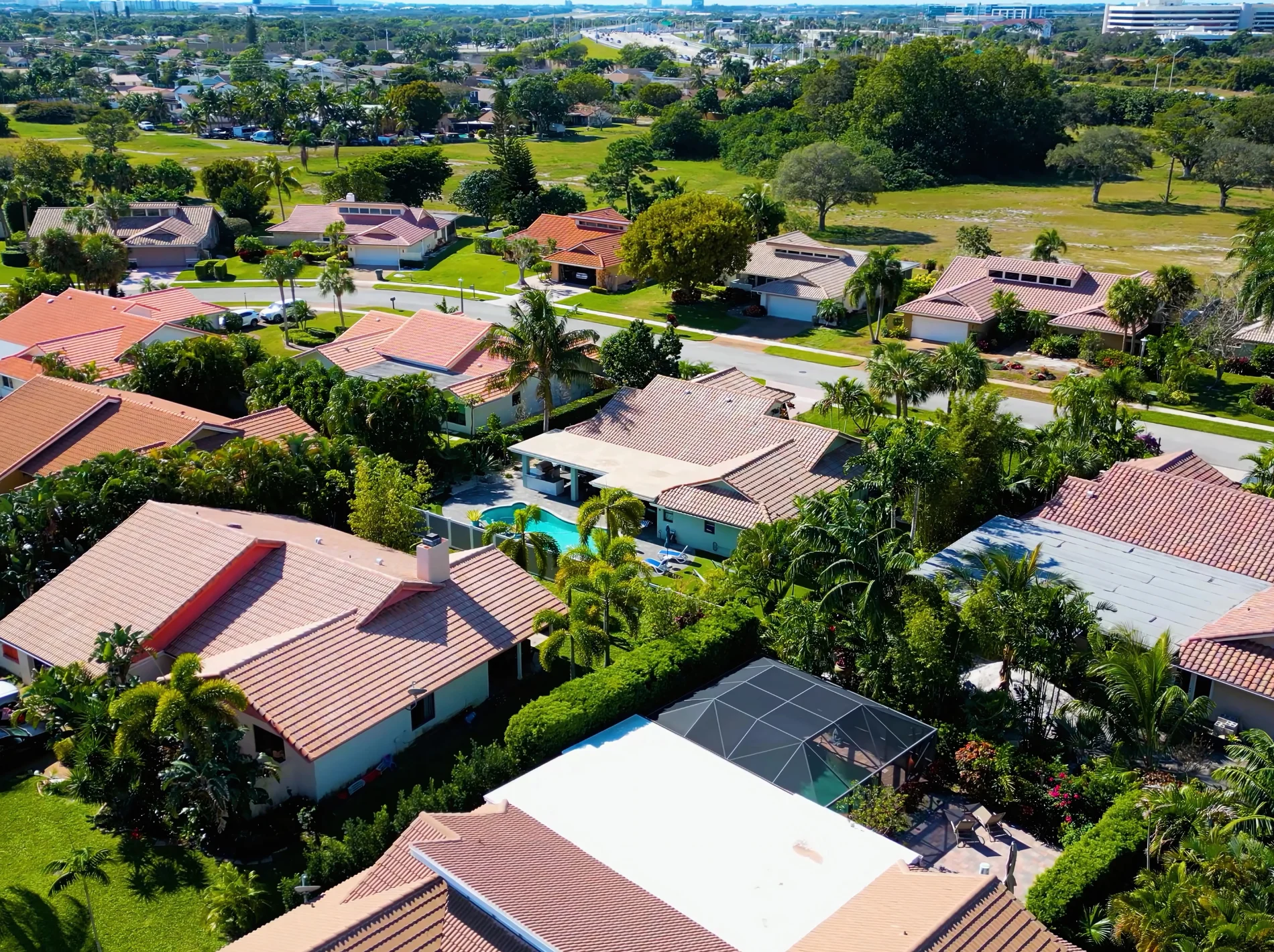 An aerial image of Boca Teeca neighborhood in Boca Raton