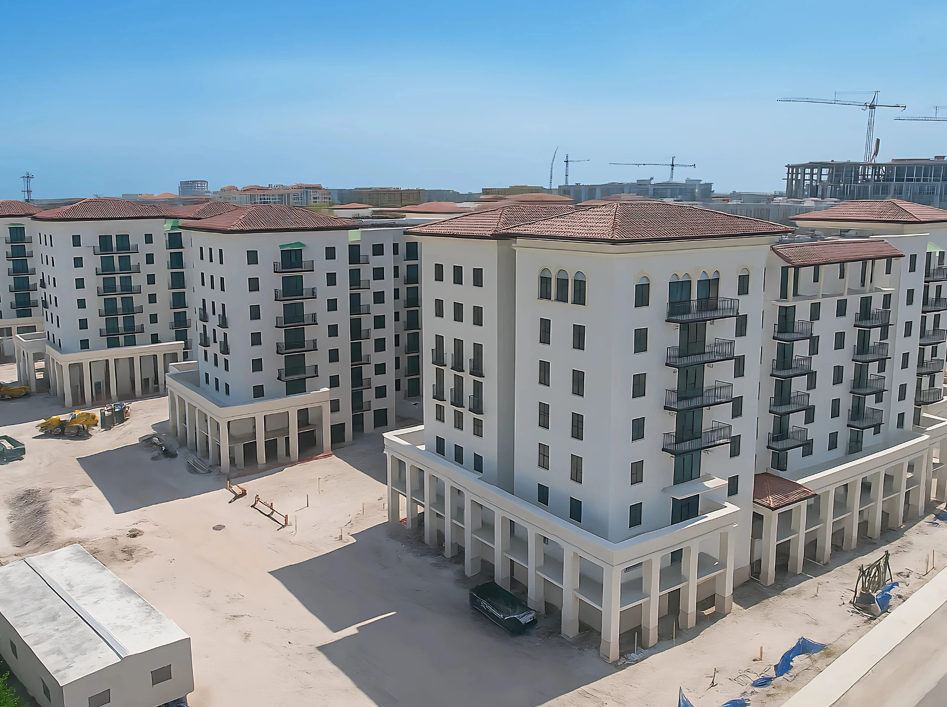 An aerial image of Camino Square neighborhood in Boca Raton