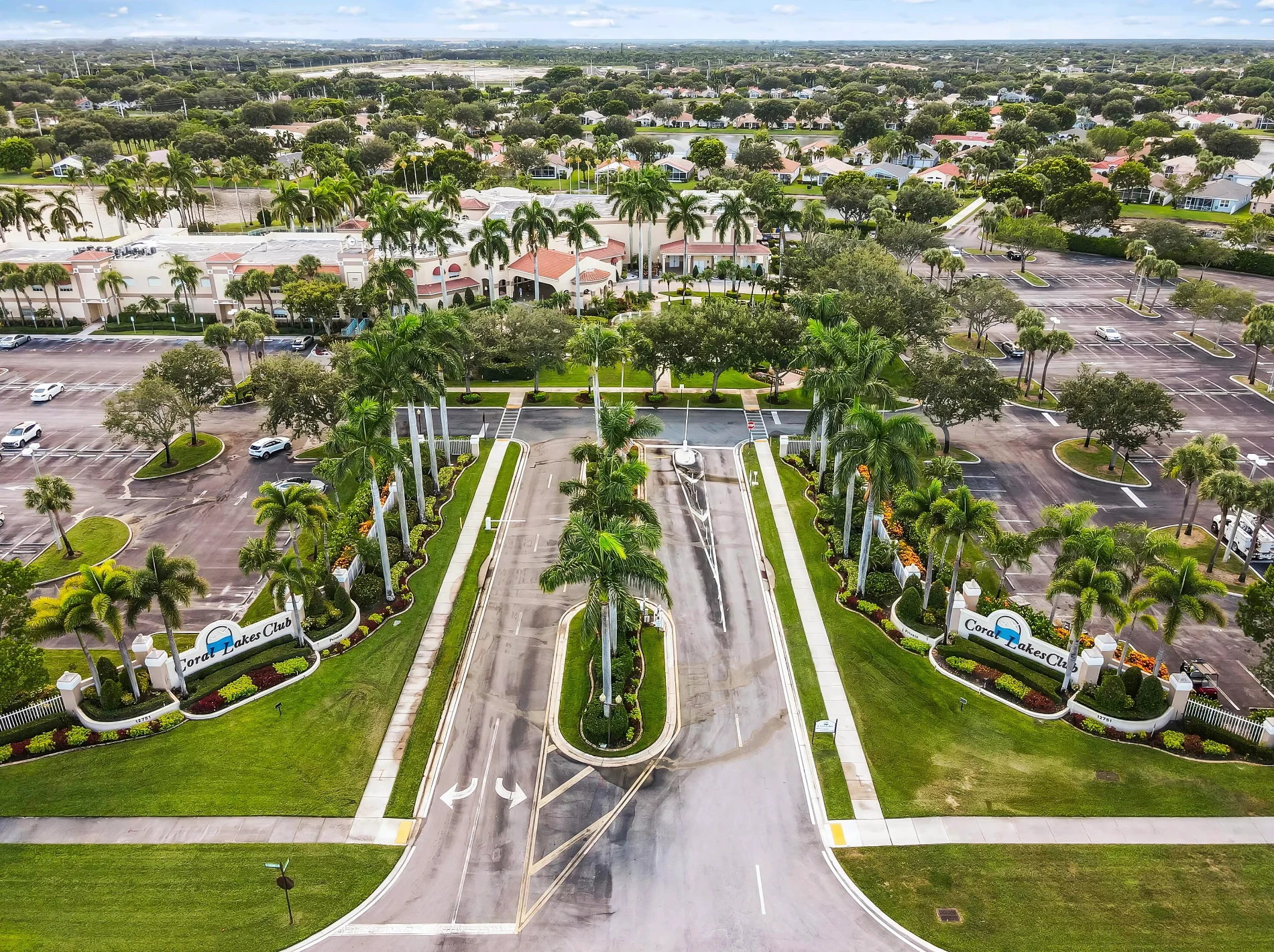 An aerial view of a homes for sale in Coral Lakes, Boynton Beach