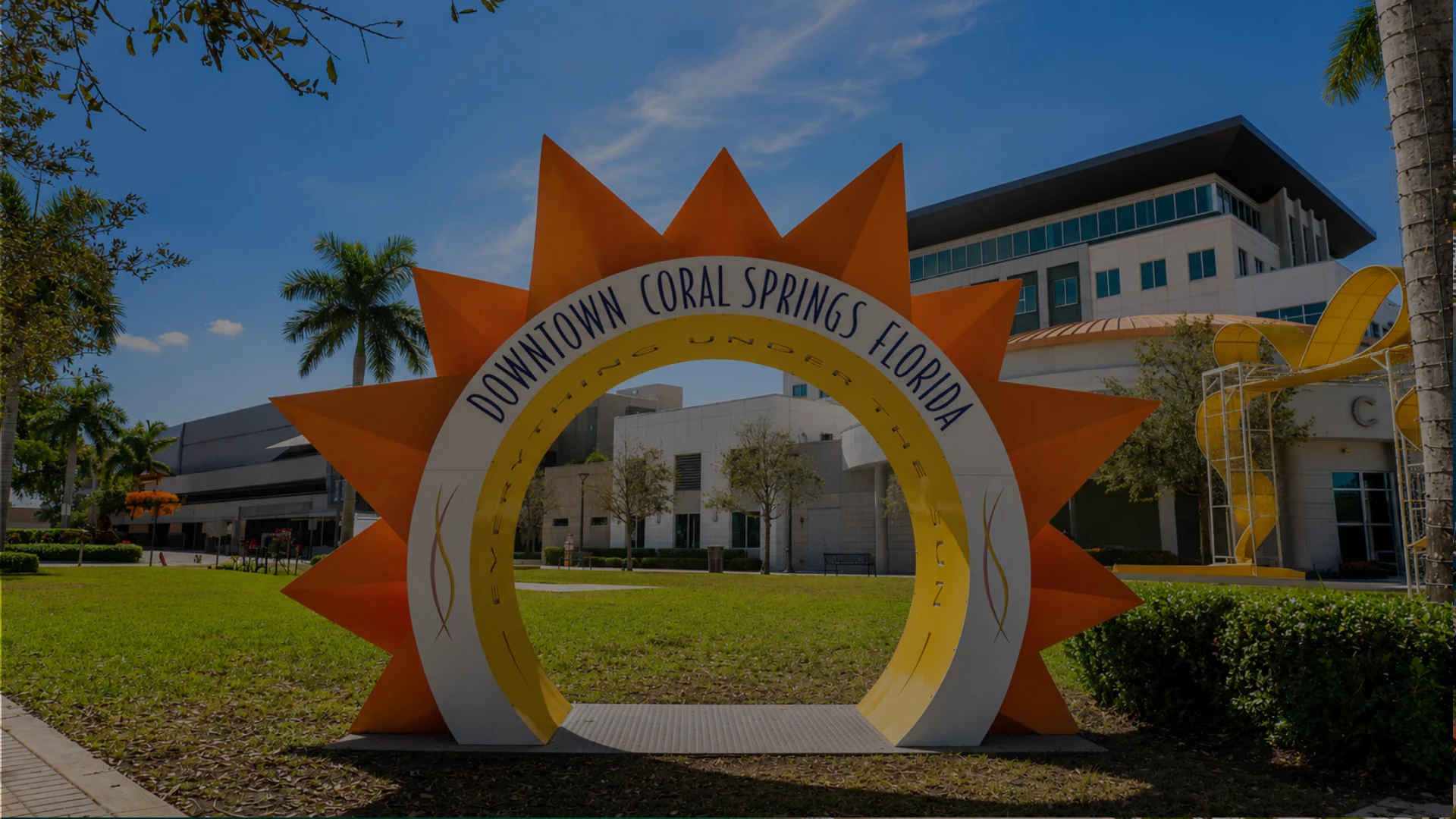 Coral Springs aerial image during the day time.