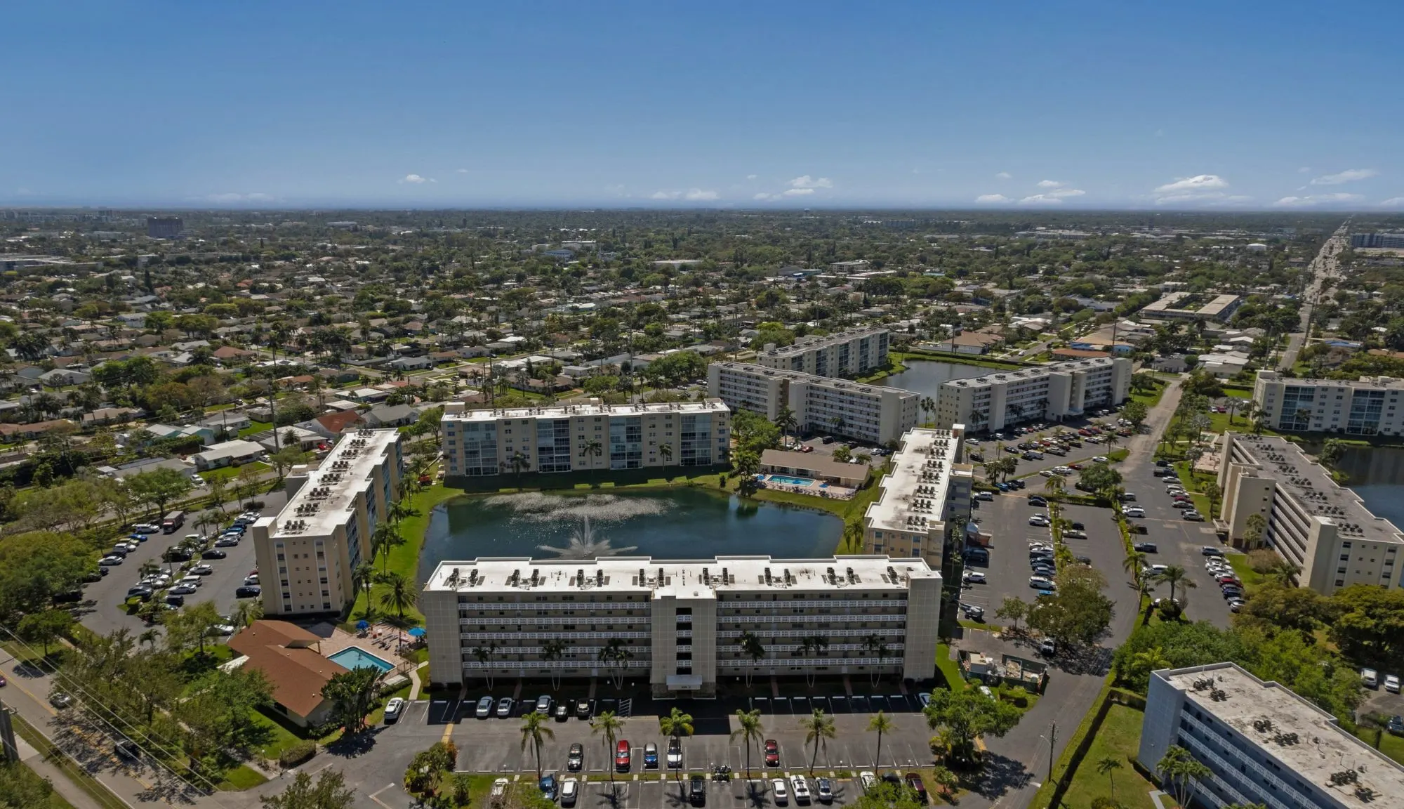 Aerial view of Dania Beach, South Florida