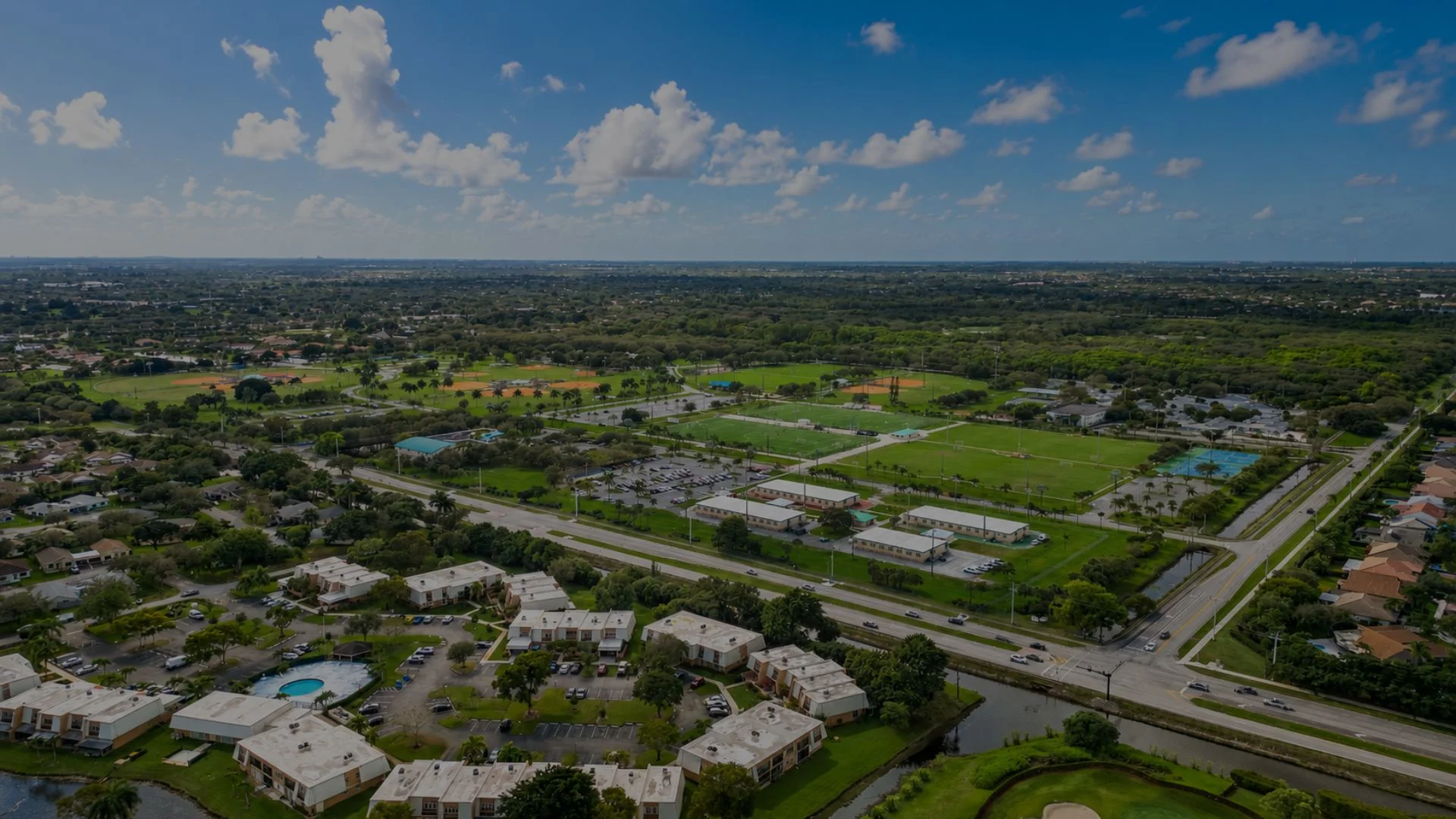 Aerial view of Davie's Luxury Estates - Davie Luxury Real Estate