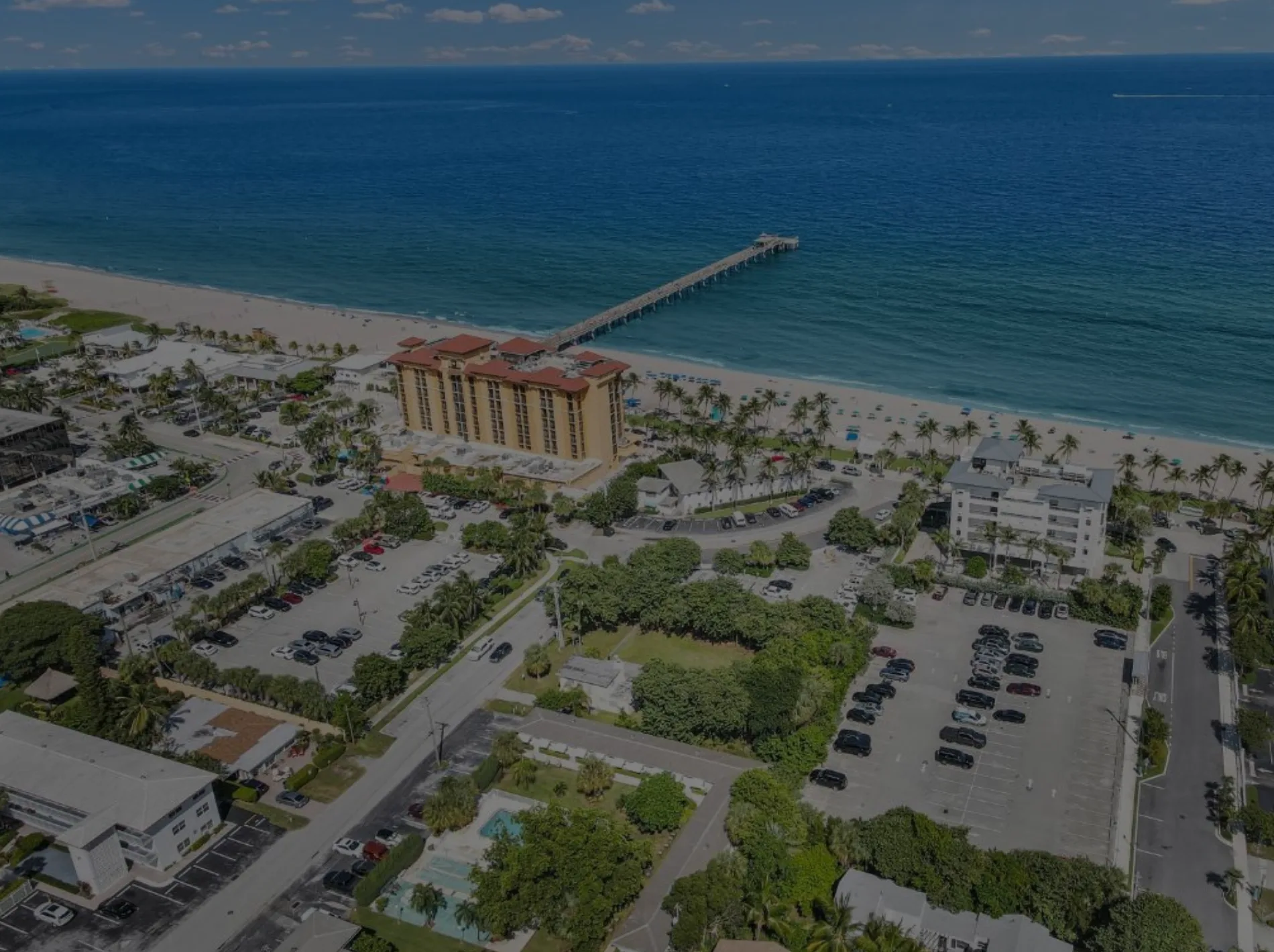 An aerial image of luxury homes in Deerfield Beach