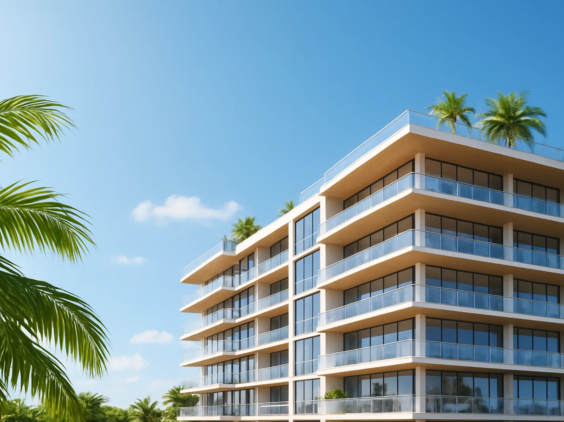 A close view of Glass House Condos for Sale in Boca Raton