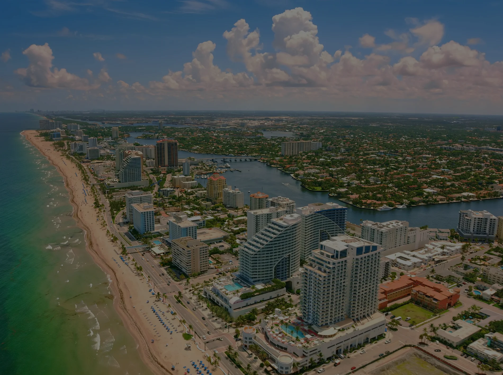 Aerial views of Lauderhill, Florida.
