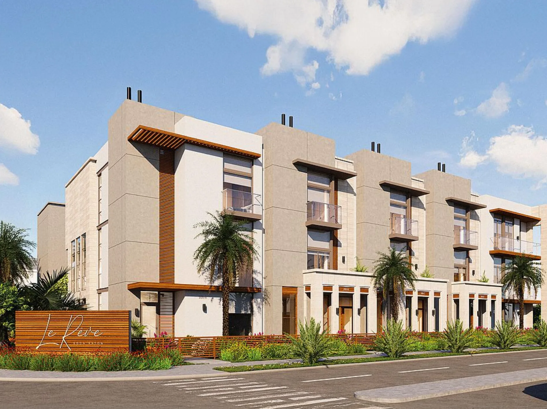Image of new townhomes in Le Reve, Boca Raton