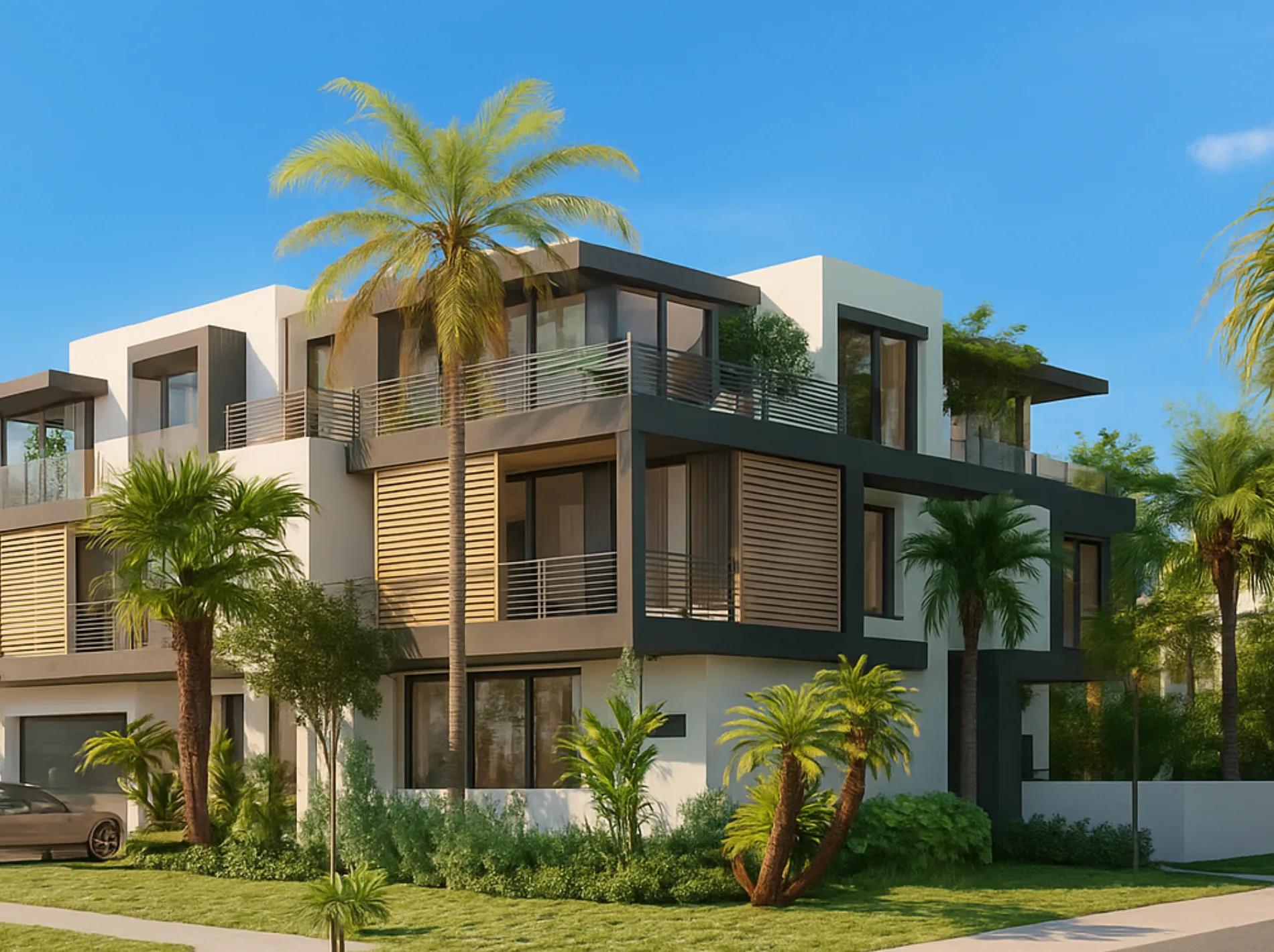 Image of new townhomes in Mirage Residences, Delray Beach
