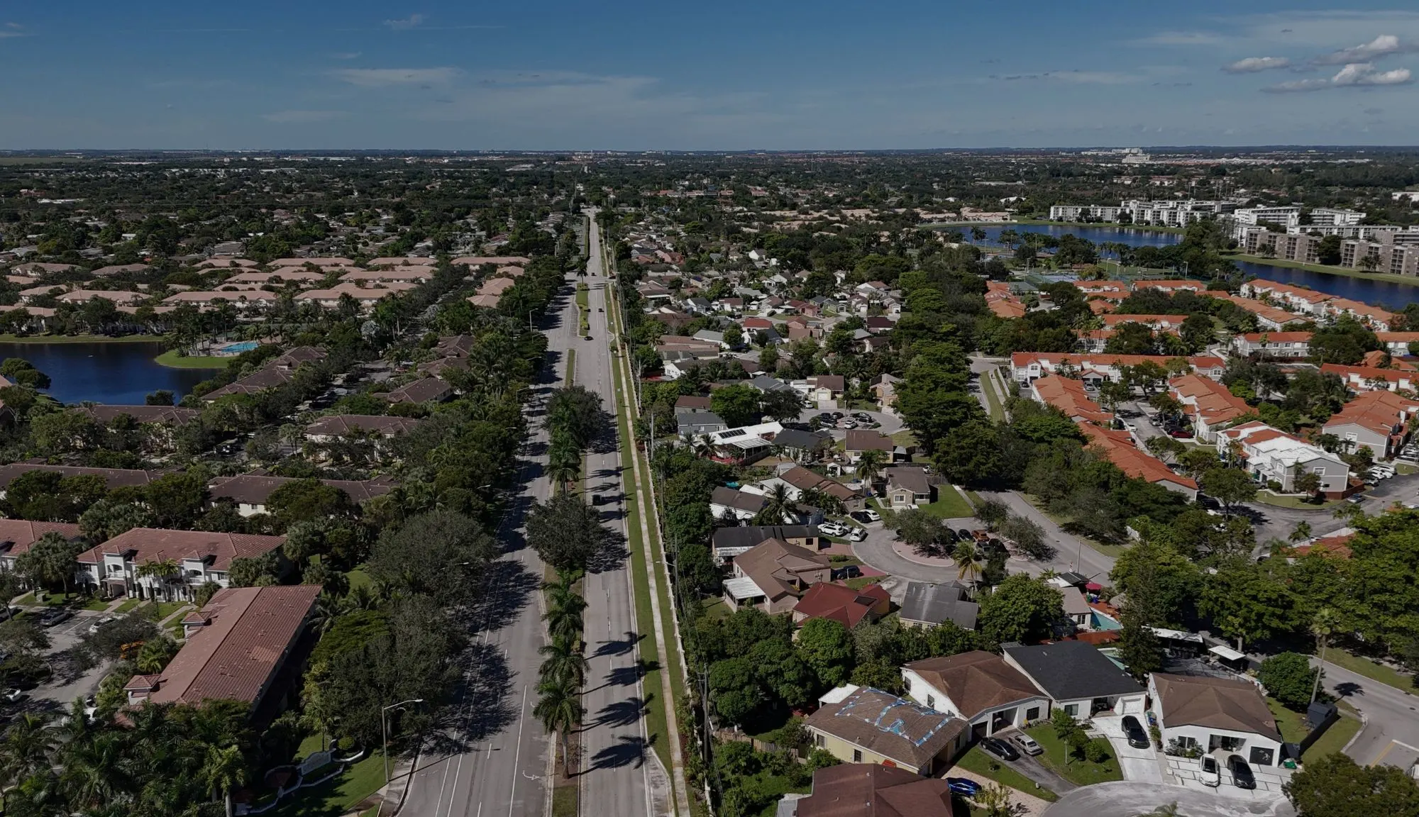 Aerial view of Miramar, South Florida
