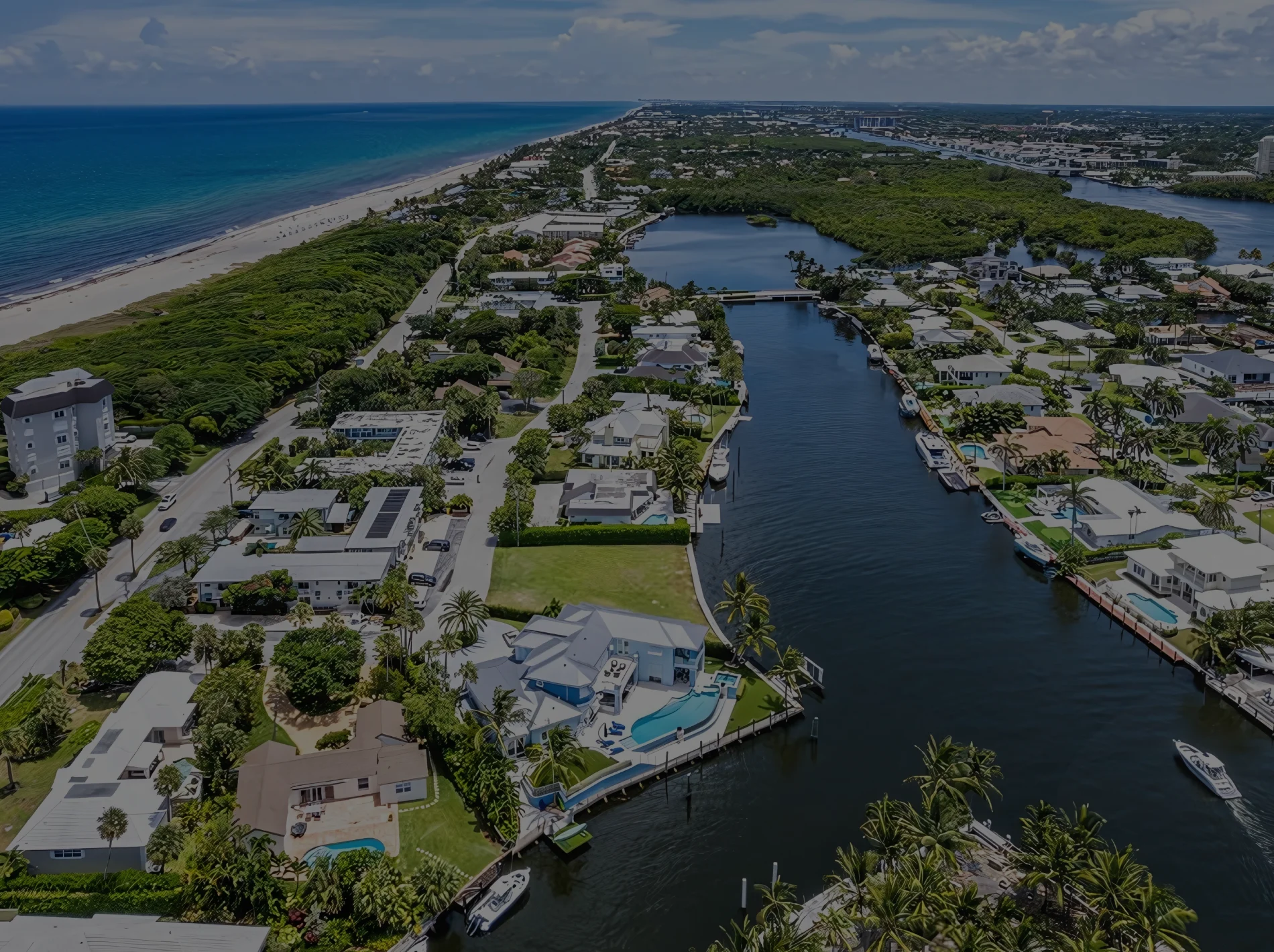 Ocean Ridge aerial image during the day.