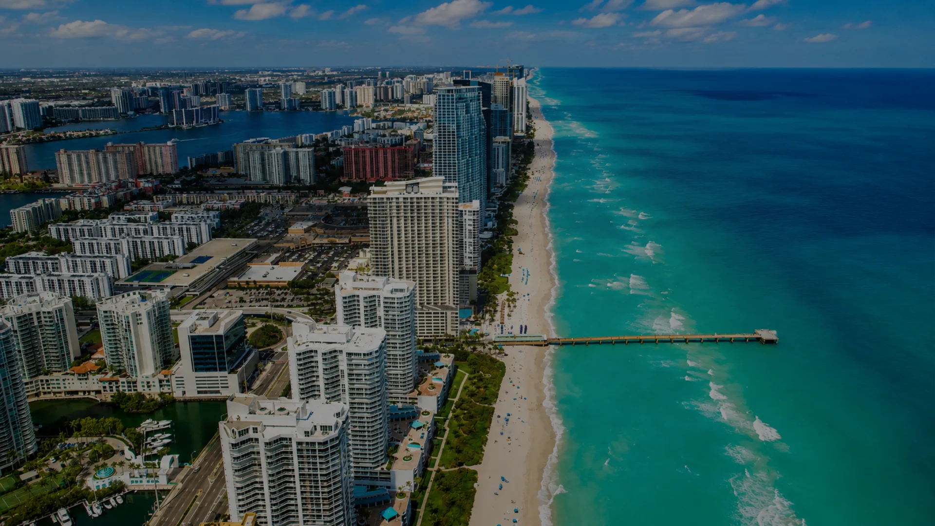 An aerial image of Sunny Isles Beach, South Florida