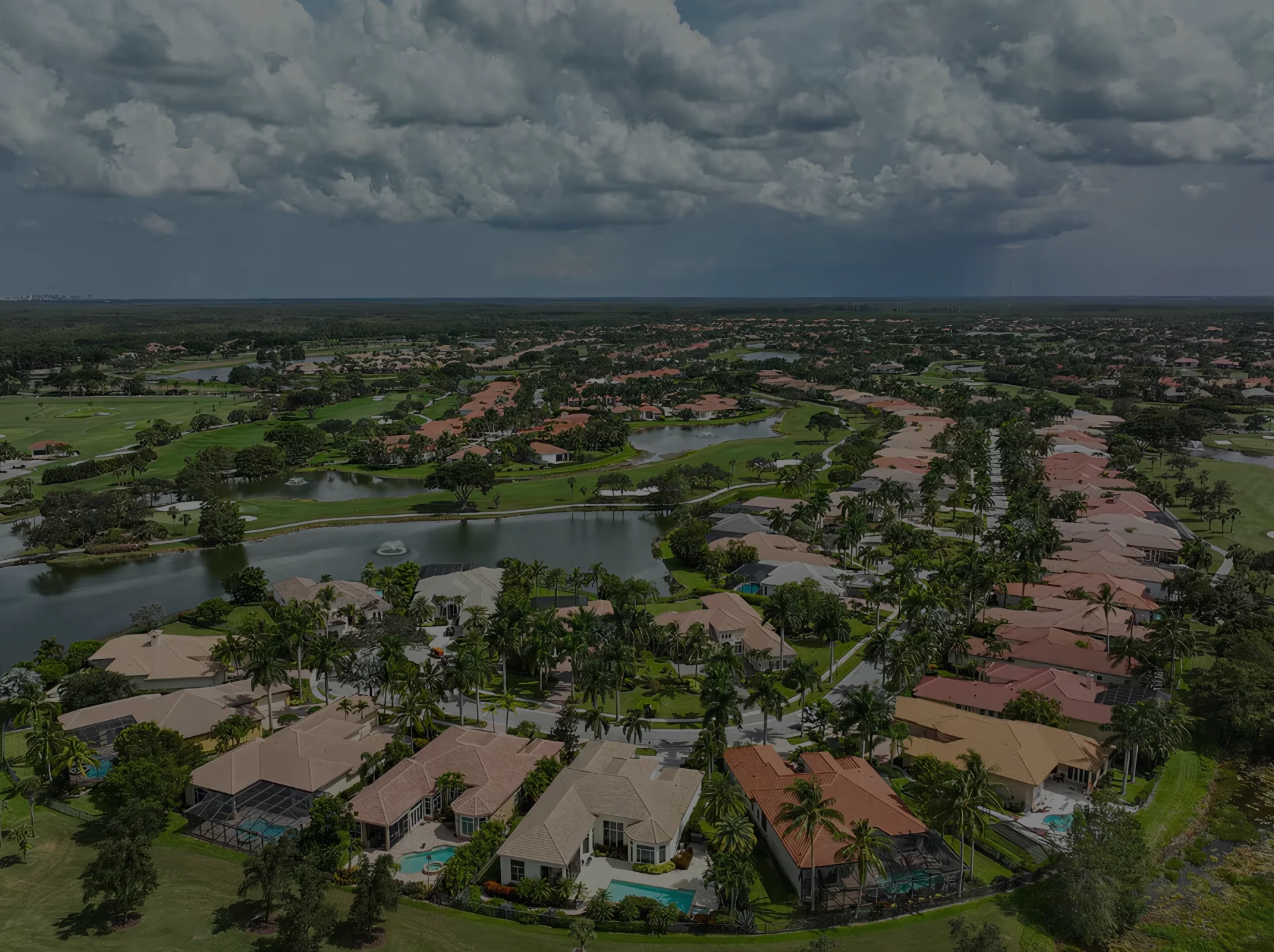 An aerial image of Loxahatchee real estate in Florida