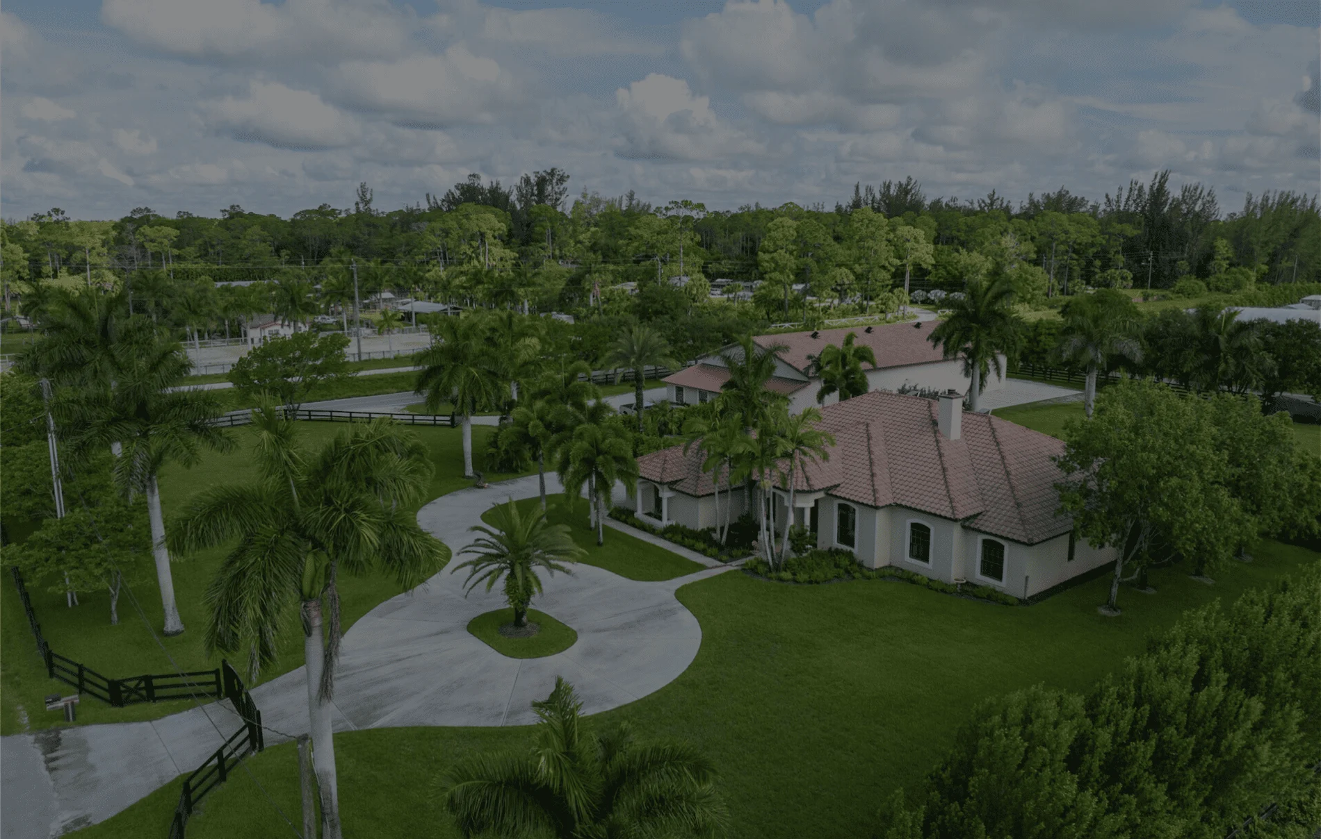 An aerial image of Loxahatchee real estate in Florida