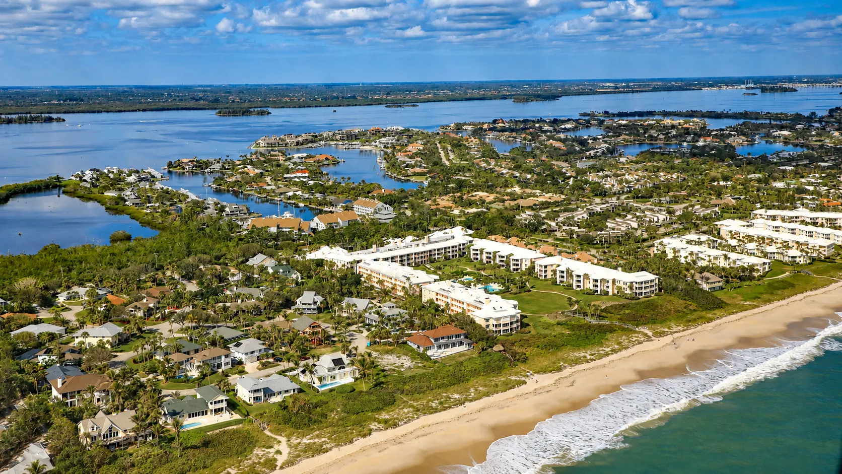 An aerial image of Vero Beach.